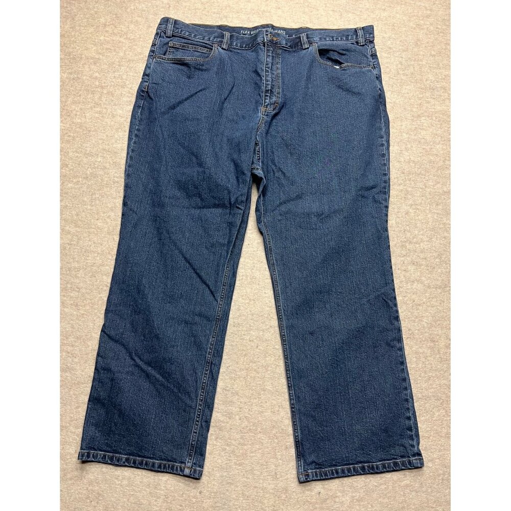 Duluth Trading Co. Flex Weekend Jeans Medium Wash Straight Leg Denim 46 X 30